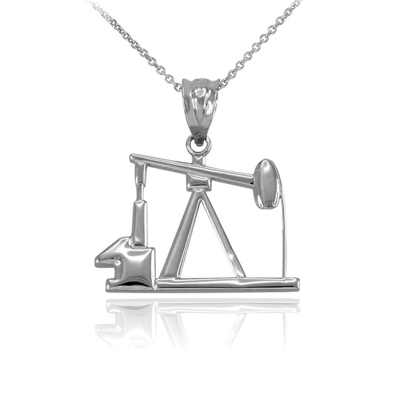 Sterling Silver Oil Pump Charm