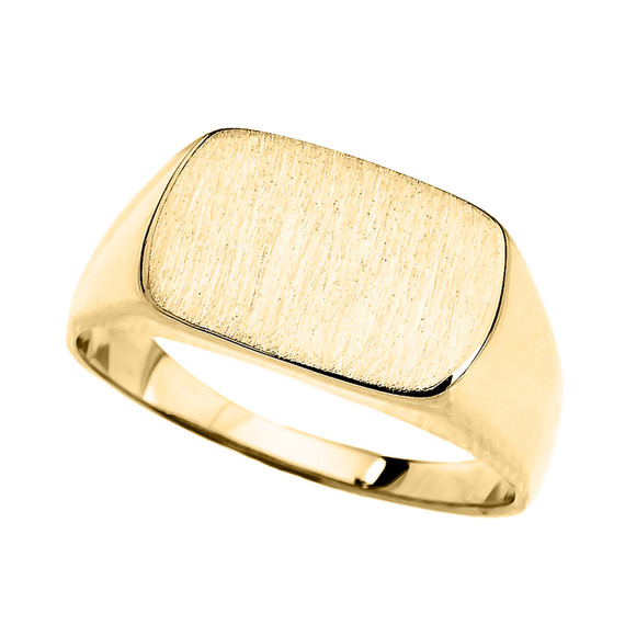 Gold Rectangular Signet Ring