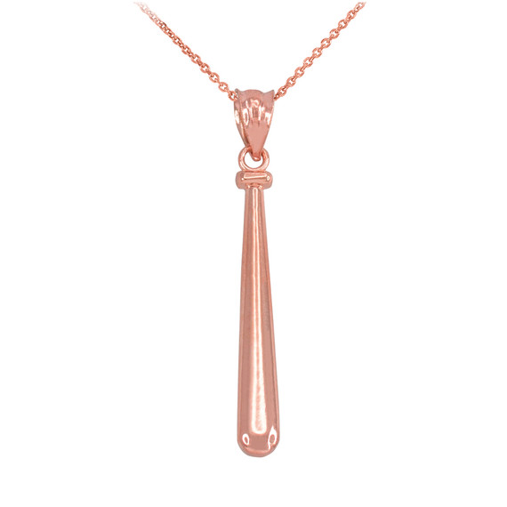 Rose Gold Baseball Pendants Necklace