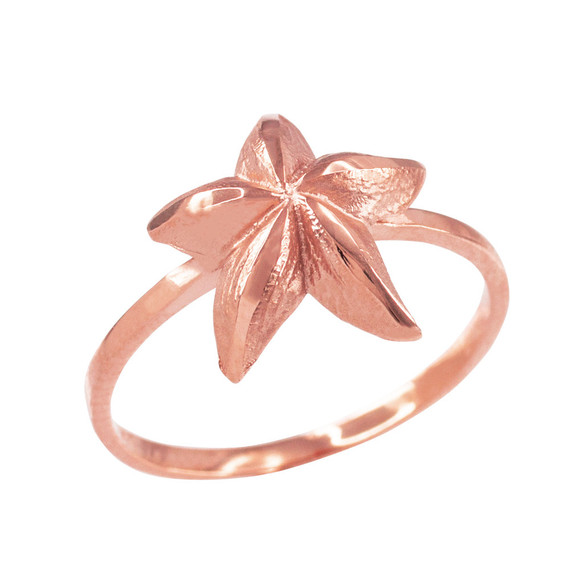 Rose Gold Dainty Starfish Ring