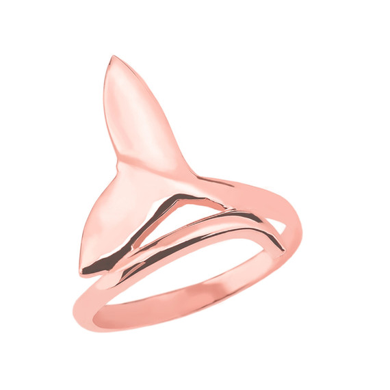 Rose Gold Whale Tail Wrap Ring