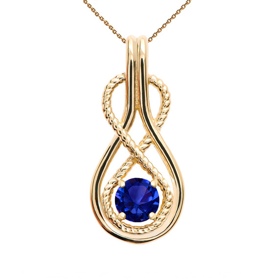 10K/14K Gold Infinity Birthstone Necklace (Available in Yellow/Rose/White Gold)