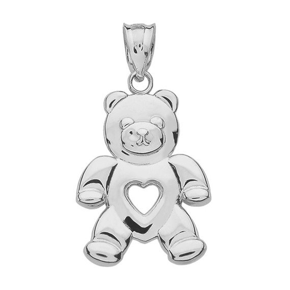 Yellow Gold Love Bear Pendant Necklace