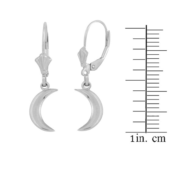 Sterling Silver Crescent Moon Earring Set