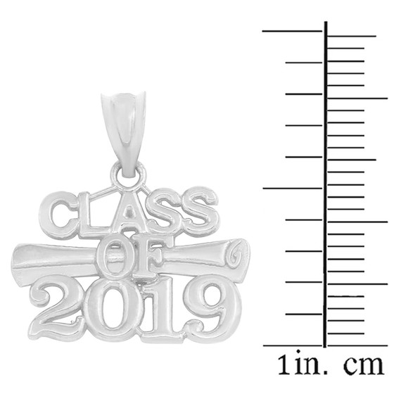 Sterling Silver Class of 2019 Graduation Certificate Pendant Necklace