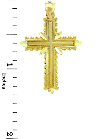 Yellow Gold Cross Pendant - The Christian Cross