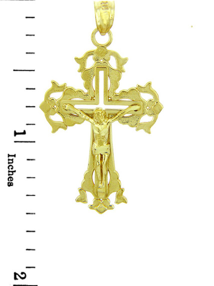 Yellow Gold Crucifix Pendant - The Absolution Crucifix