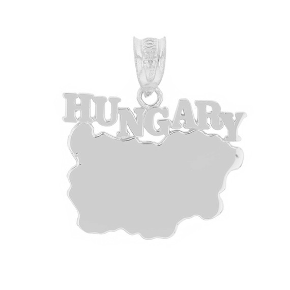 White Gold Hungary Country Pendant Necklace