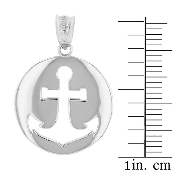 Sterling Silver Anchor Nautical Pendant Necklace