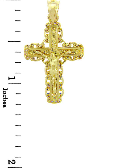 Yellow Gold Crucifix Pendant - The Purity Crucifix