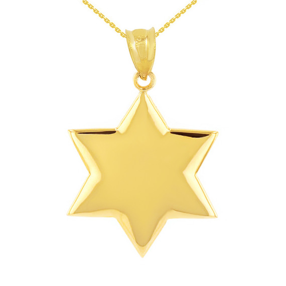 Solid Gold Star Pendant Necklace (Available in Yellow/Rose/White Gold)