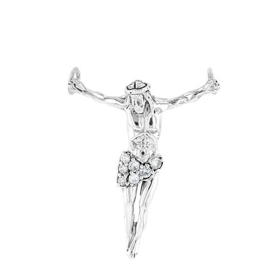 Sterling Silver Jesus Christ Crucifix Pendant Necklace