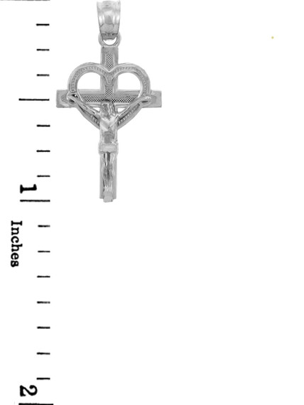 White Gold Crucifix Pendant - The Word Crucifix