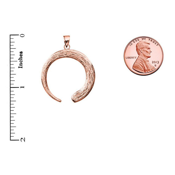 Rose Gold Japanese Buddhist Zen Circle Pendant