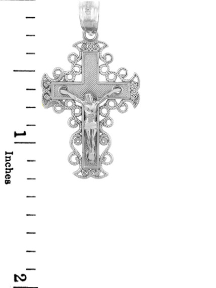 Sterling Silver Crucifix Pendant - The Rejoice Crucifix