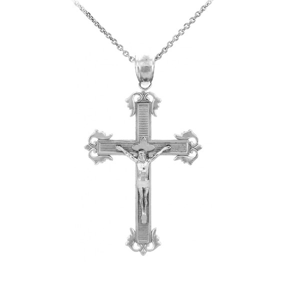 Sterling Silver Crucifix Pendant Necklace- The Passion Crucifix