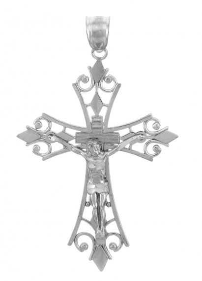 Sterling Silver Crucifix Pendant - The Agape Crucifix