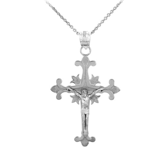 Sterling Silver Crucifix Pendant Necklace- The Atonement Crucifix