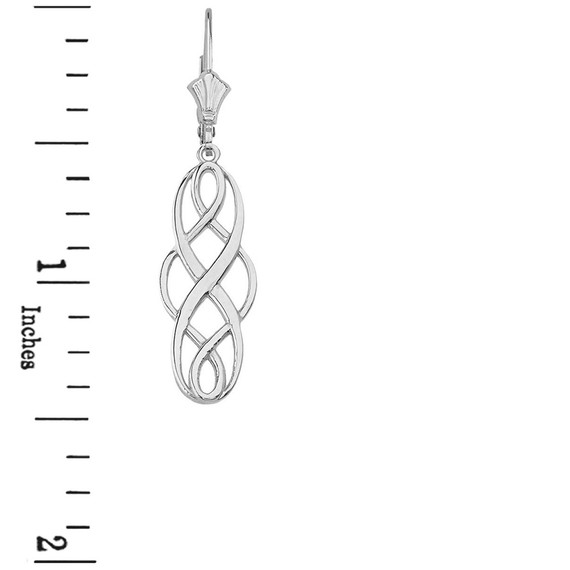 Sterling Silver Celtic Knot Infinity Drop Earring Set