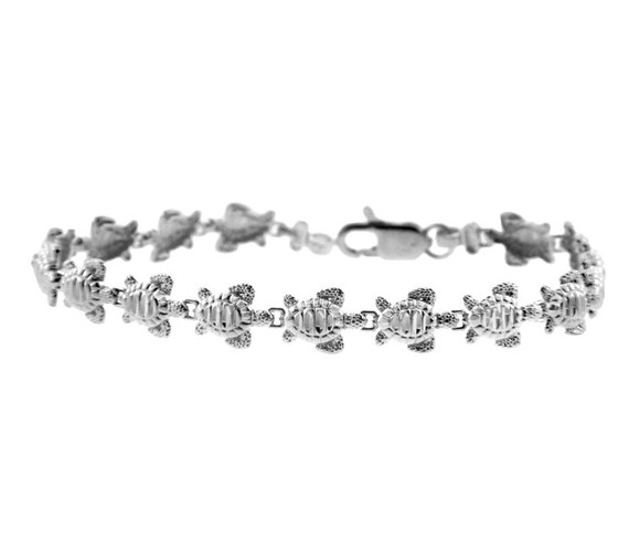 Gold Bracelet - The Turtle Bracelet (Yellow and White)