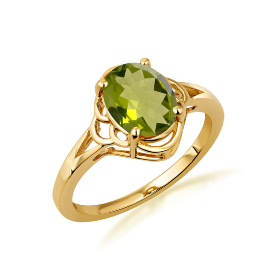 10K/14K Gold Custom Genuine Birthstone Promise Ring (Available in Yellow Gold, Rose Gold, White Gold)