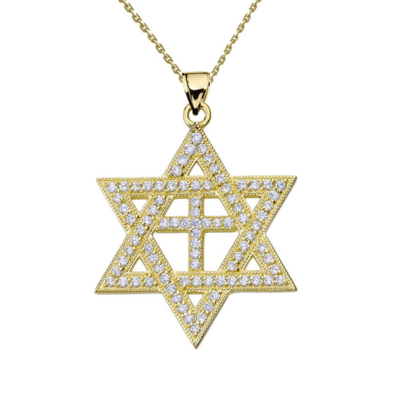 Yellow Gold Judaeo-Christian Pendant Necklace