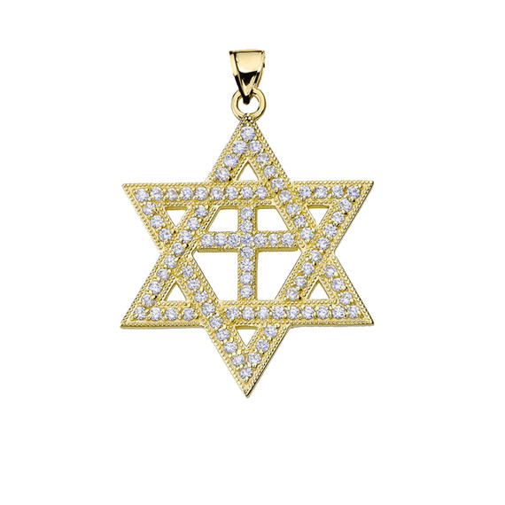 Yellow Gold Judaeo-Christian Pendant Necklace