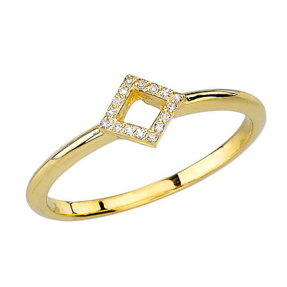 Gold Open Diamond Ring Set