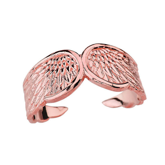 Rose Gold Angel Wing Ring