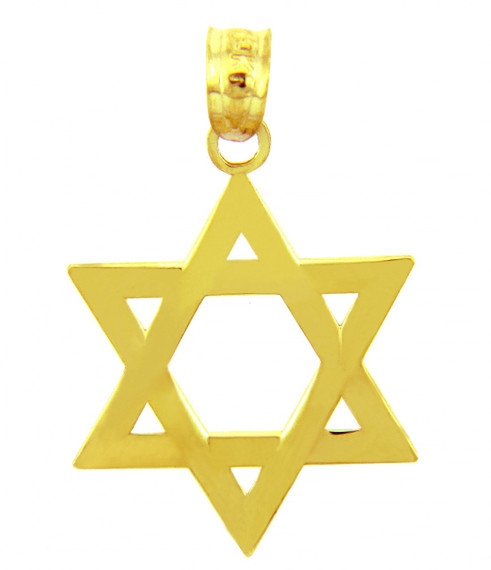 Jewish Charms and Pendants - The 14K Gold Classic Star of David Pendant