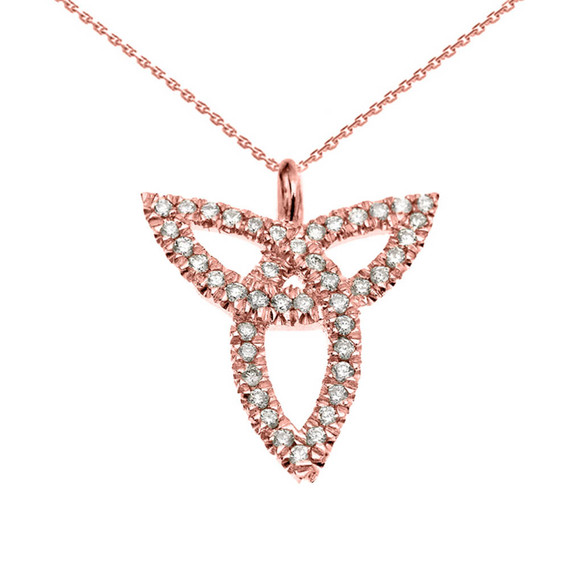 Rose Gold Trinity Pendant Necklace