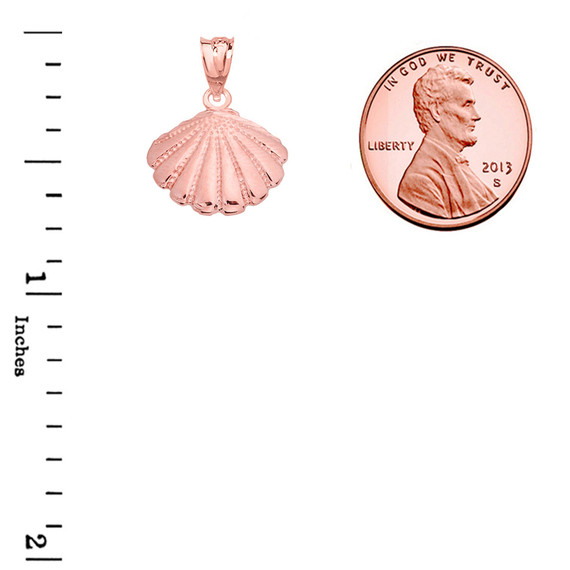 Cockle Sea Shell in Rose Gold