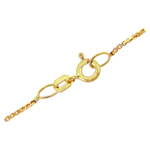 Gold Chains: Box Link Yellow Gold Chain .67mm