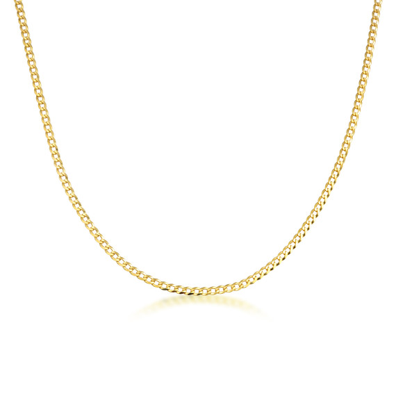 1.68mm Men’s Gold Miami Cuban Link Chain Necklace