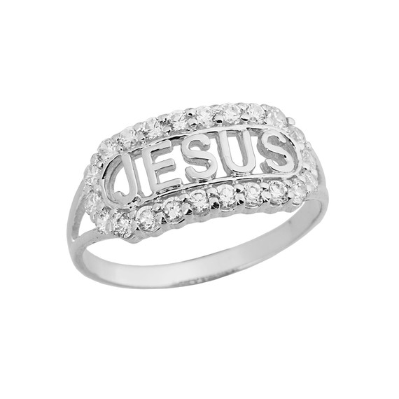 Sterling Silver 'JESUS' Ring