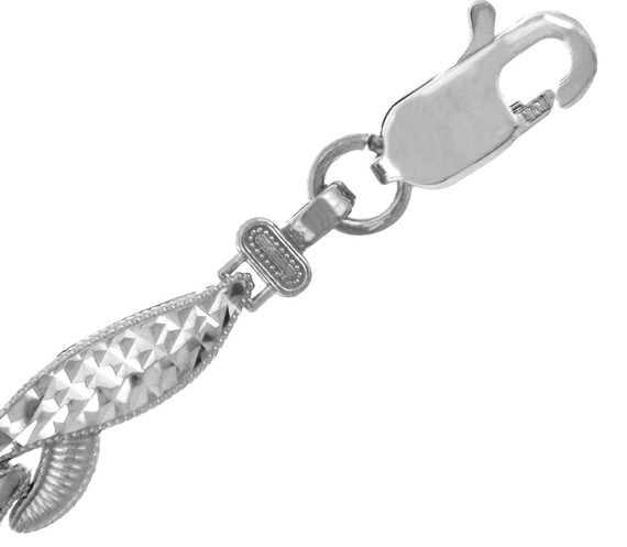 White Gold Bracelet - The Lobster Claw Bracelet