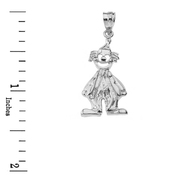 Auguste Clown Pendant Necklace in Solid Gold (Yellow/Rose/White)