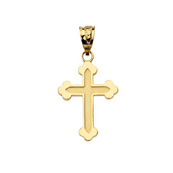 Dainty Greek Orthodox Cross in Yellow Gold