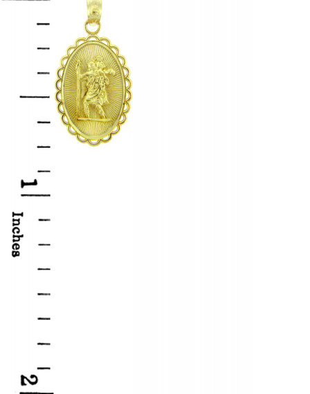 Gold Religious Pendants - The Saint Christopher Necklace(Available In Yellow/White Gold)