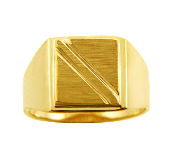 Solid Gold Men's Jove Signet Ring