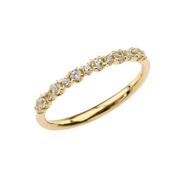 Dainty Fashion Chic Diamond Ring in Gold