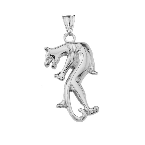 Sterling Silver Panther Pendant Necklace