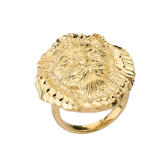 Lion Statement Ring in Gold