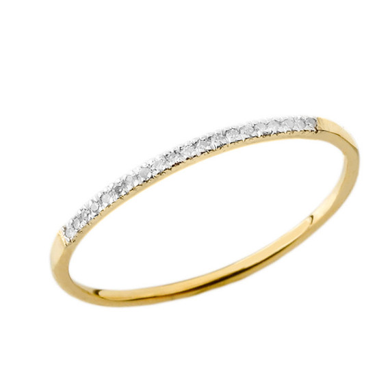 Dainty Diamond Band Ring in Gold