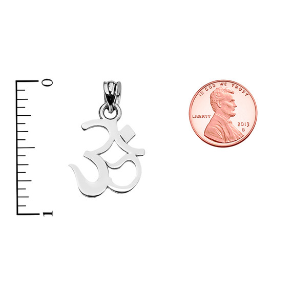 OHM (OM) Ganesh Pendant Necklace in Sterling Silver