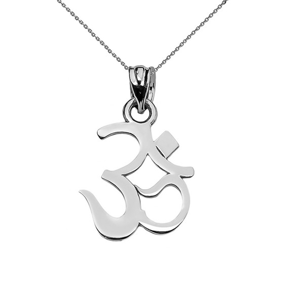 .925 Sterling Silver Ohm/Om/Aum Hindu Ganesh Pendant Earring Set