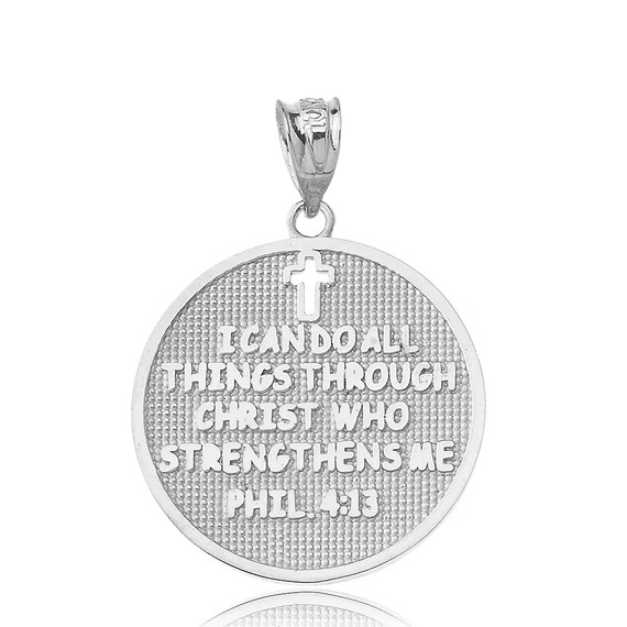 Philippians 4:13 | I Can Do All Things Through Christ Who Strengthens Me Pendant Necklace in Sterling Silver