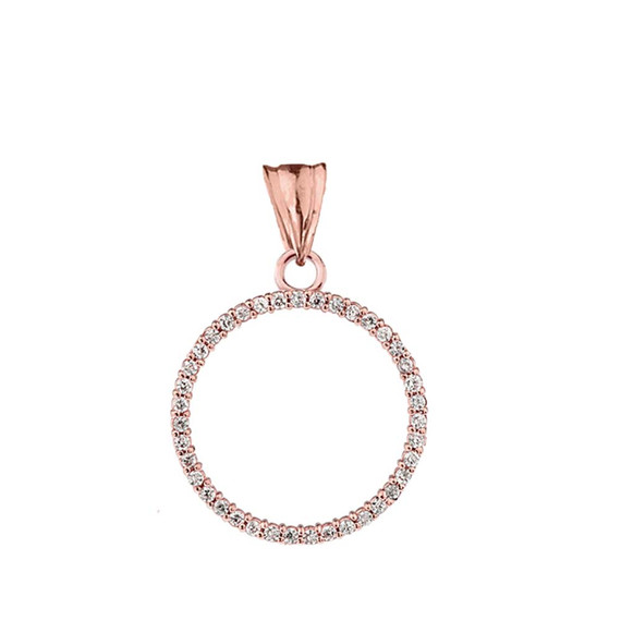 "Circle of Love" Pendant Necklace in 14K Rose Gold