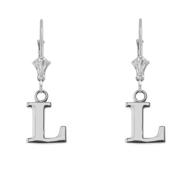 Initial Earrings in Sterling Silver