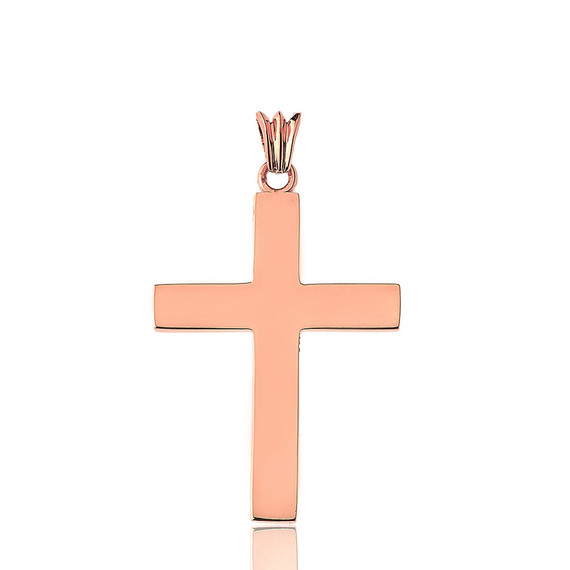 Solid Cross in Rose Gold (1.8")